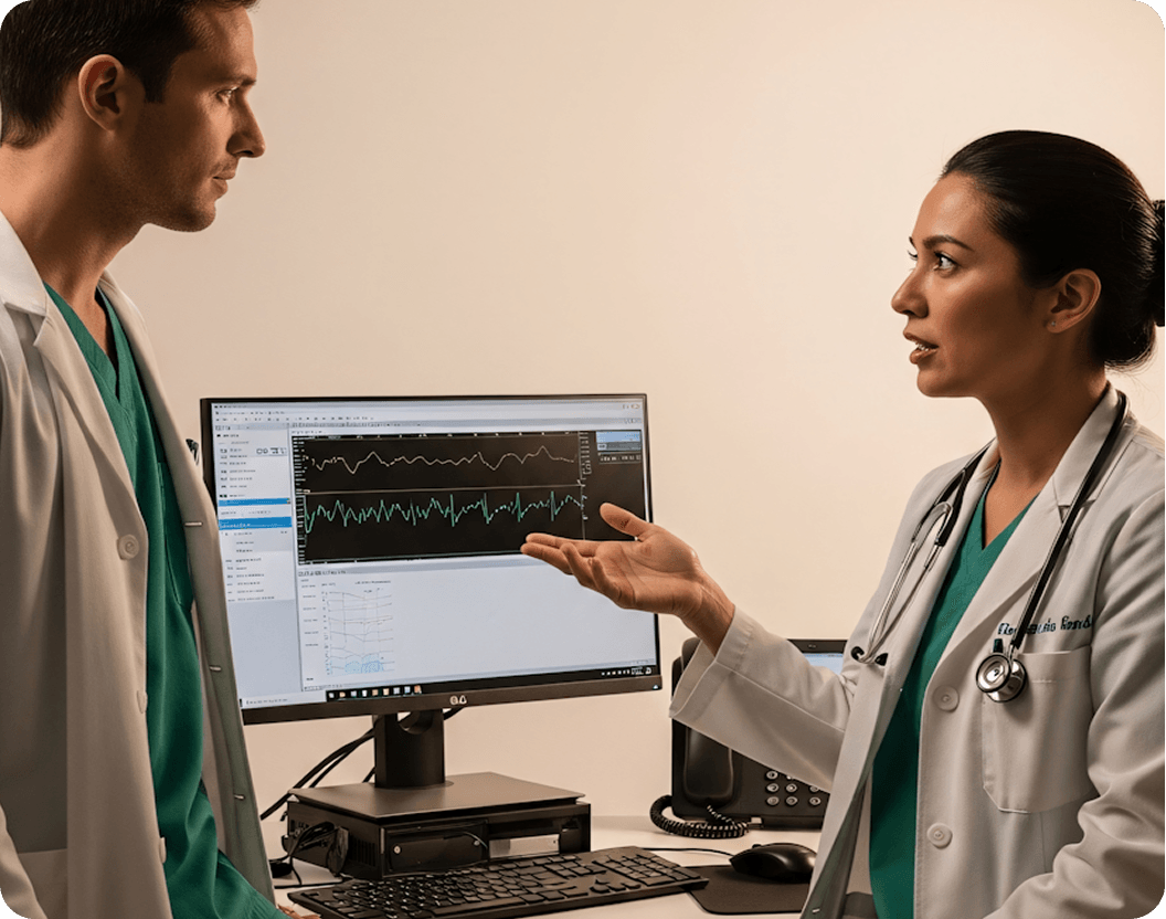 Mockup showing the voice transcription function to an optimised form.